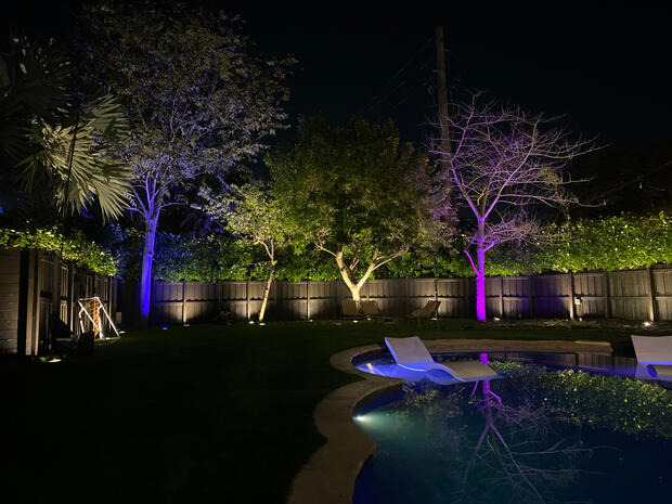 Pool side lighting
